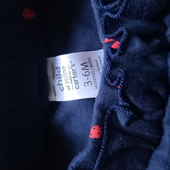10 for $25 - Carter's Girls 3-6m Blue Pants with Red Ladybugs - Picture 2 of 2